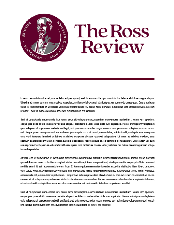 The Ross Review from Corps of Cadets Association