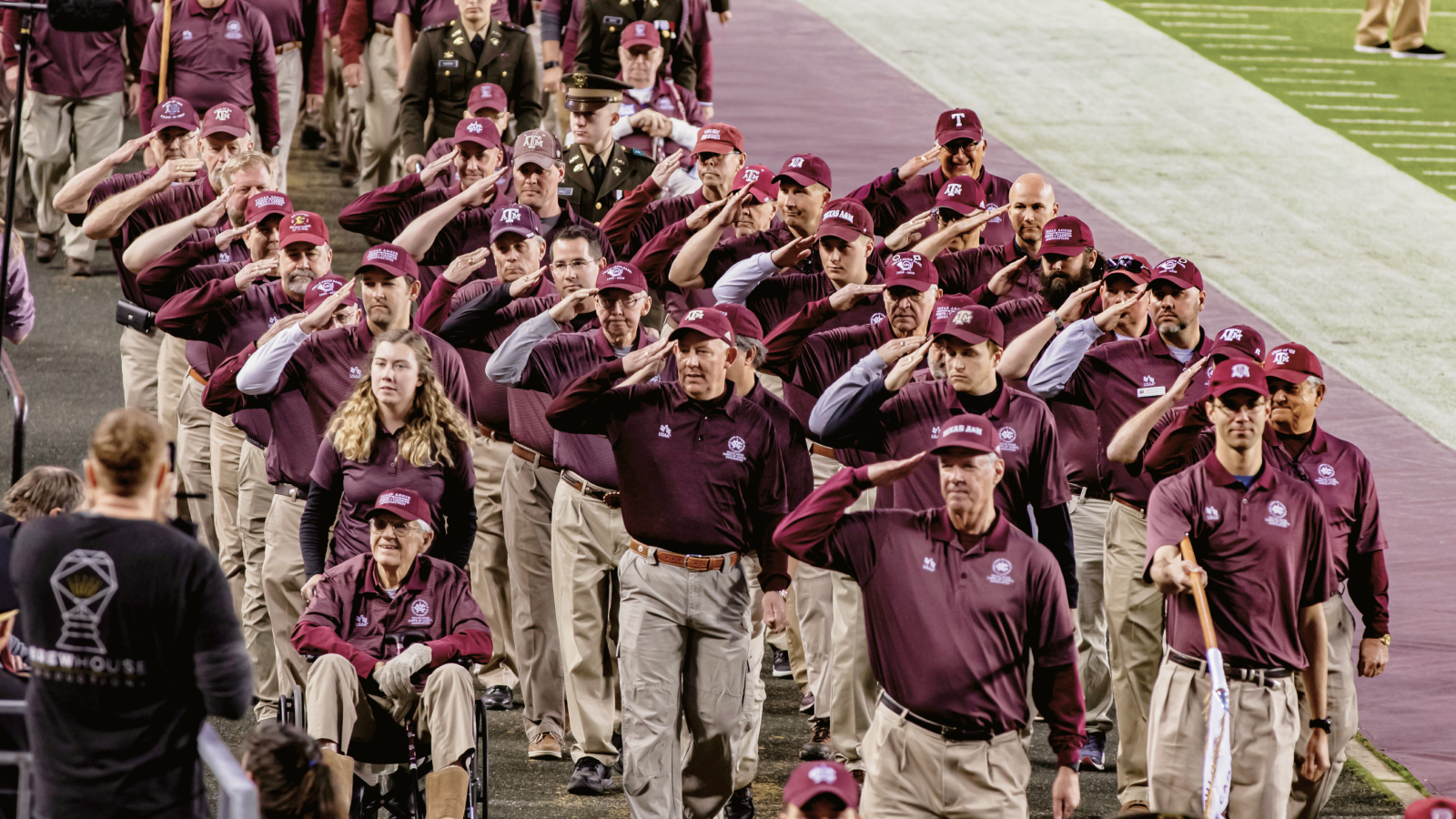 Rally with saluting members